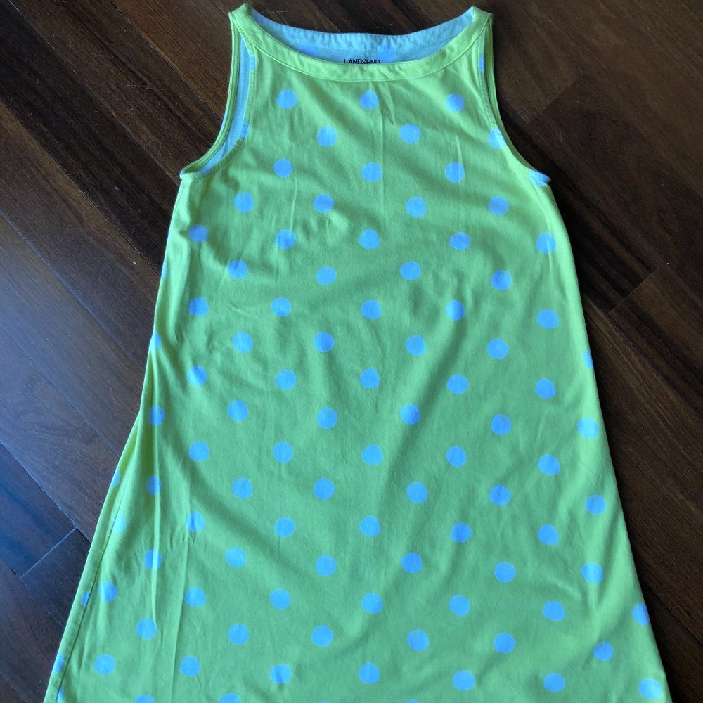 Land's End 10-12 Audrey Hepburn Dot Tank Dress